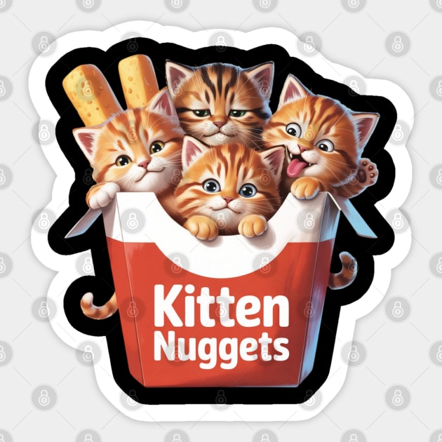 kitten-nuggets Sticker by Creatifly Graphic Tees